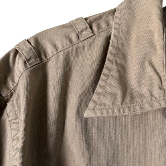 J Crew Broken in Chino Mens L shirt Khaki 100% Cotton VINTAGE GORPCORE preppy - Picture 9 of 10